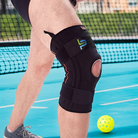 Knee Brace | Pickleball | Silicone Spiral Memory Springs |Support for Men & Women  | PatellCompression Sleeve | Workouts & Running | Small